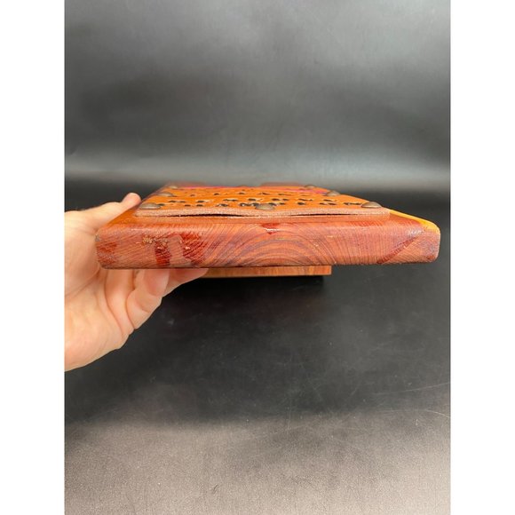 Leather Wooden Boot Jack Red River Brahman Alliance Western Cowboy Handmade - Picture 6 of 7